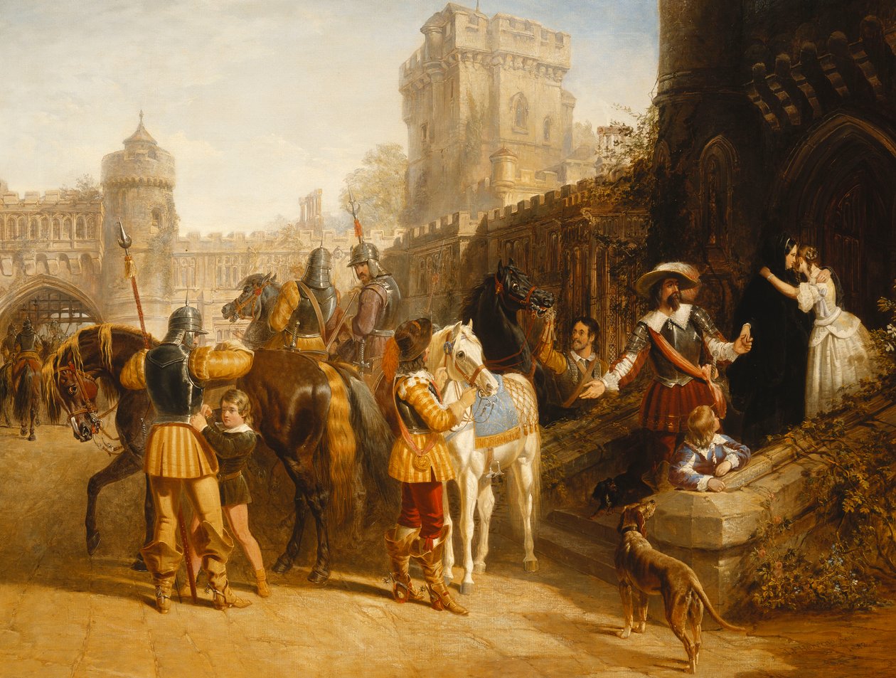 Wyjazd hrabiny Derby z zamku Martindale, 1842 r autorstwa John Frederick Herring Senior