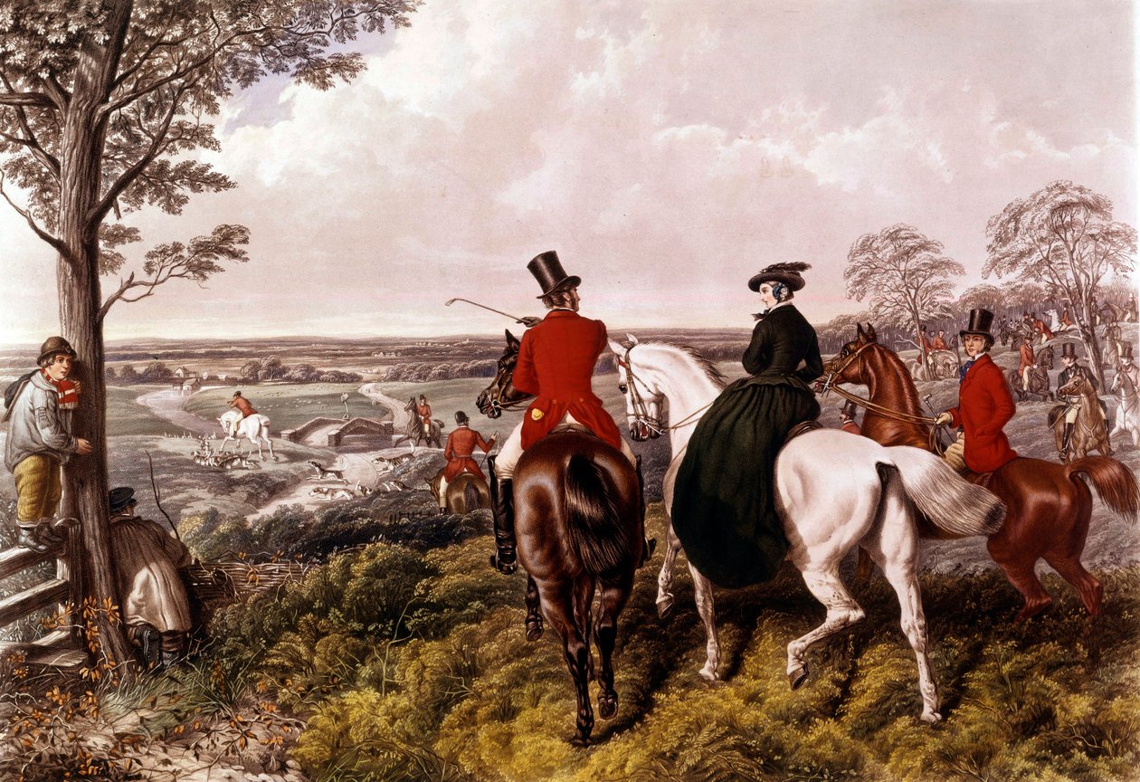 Wyjazd na odbitkę polowania na lisy John Frederick Herring (1795-1865) 1870 Prywatna kolekcja autorstwa John Frederick Herring Senior