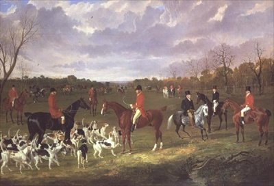 Spotkanie psów rasy East Suffolk Hounds w Chippenham Park autorstwa John Frederick Herring Senior