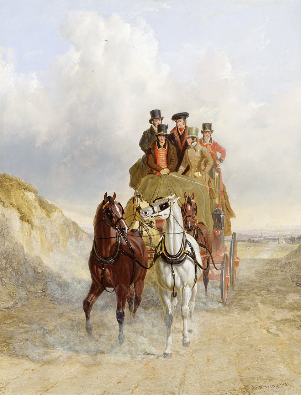Royal Mail Coach w drodze, 1841 autorstwa John Frederick Herring Senior