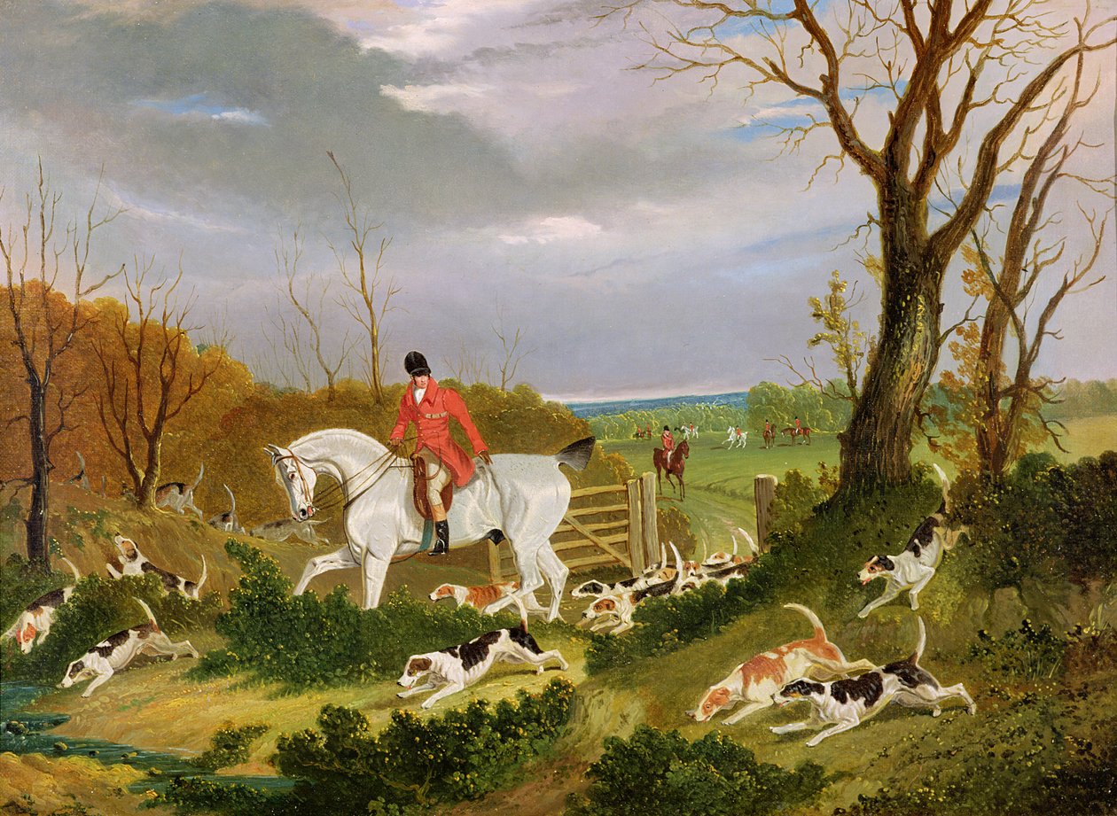 Polowanie na Suffolk – Idąc za osłoną w pobliżu Herringswell autorstwa John Frederick Herring Senior