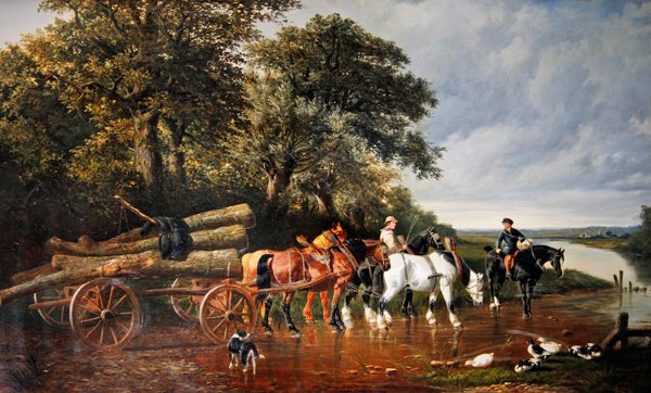 Drewniany Wóz autorstwa John Frederick Herring Senior