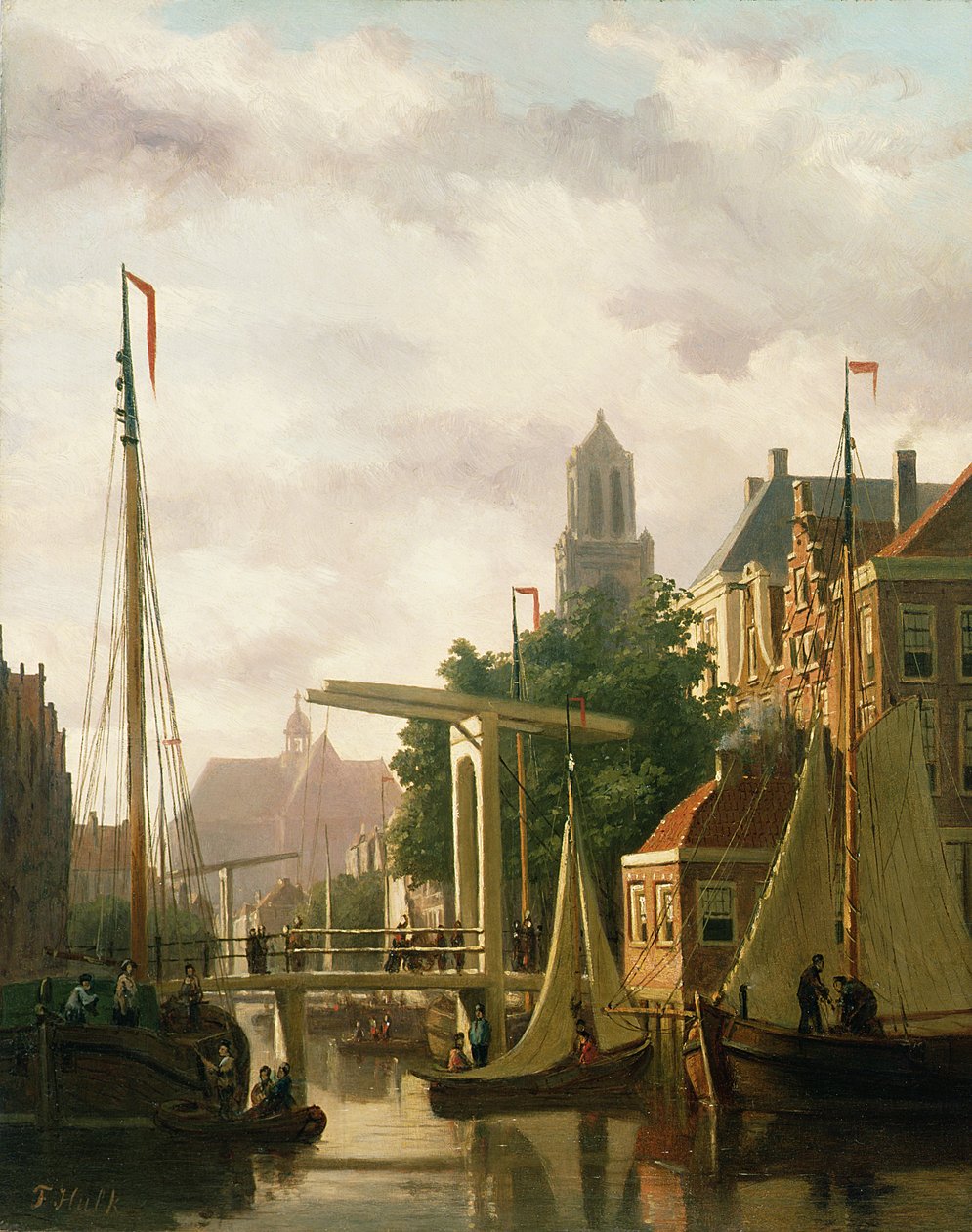 Kanał w Amsterdamie autorstwa John Frederick Hulk