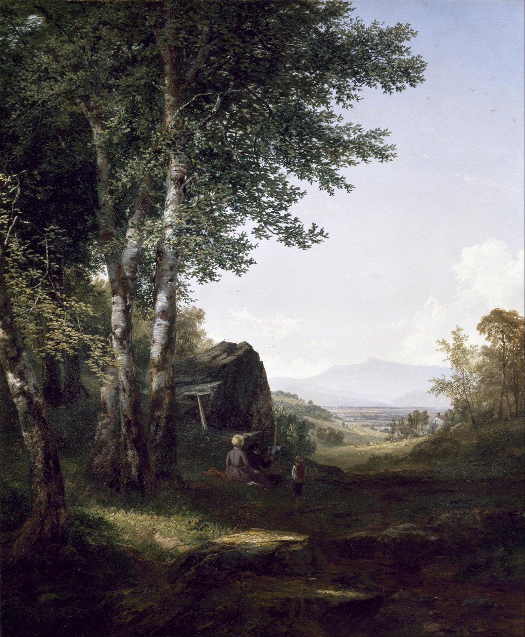 Odległy widok na Mount Mansfield w Vermont autorstwa John Frederick Kensett