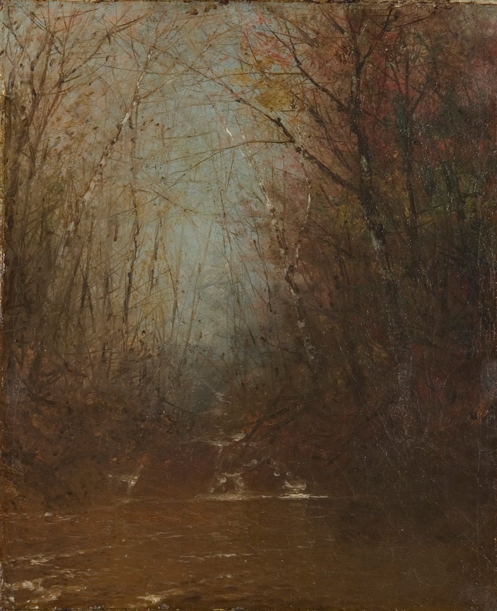 Wnętrze lasu ze strumieniem autorstwa John Frederick Kensett