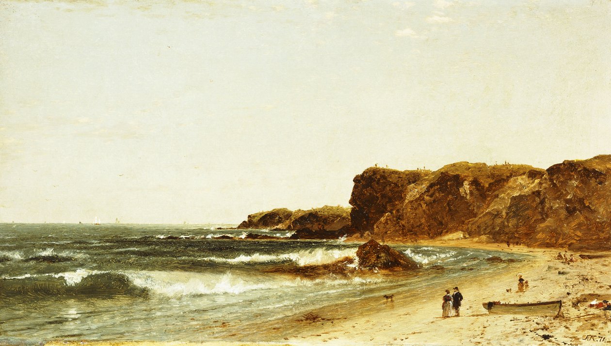 Czterdzieści kroków, Newport, Rhode Island, 1871 autorstwa John Frederick Kensett