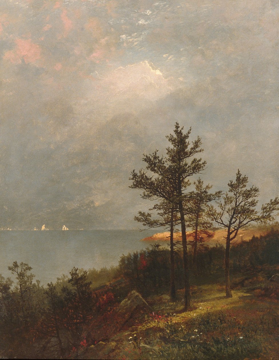 Zbliżająca się burza nad zatoką Long Island Sound autorstwa John Frederick Kensett
