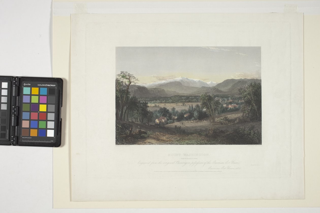 Mount Washington z doliny Conway (ręcznie kolorowany grawer) autorstwa John Frederick Kensett