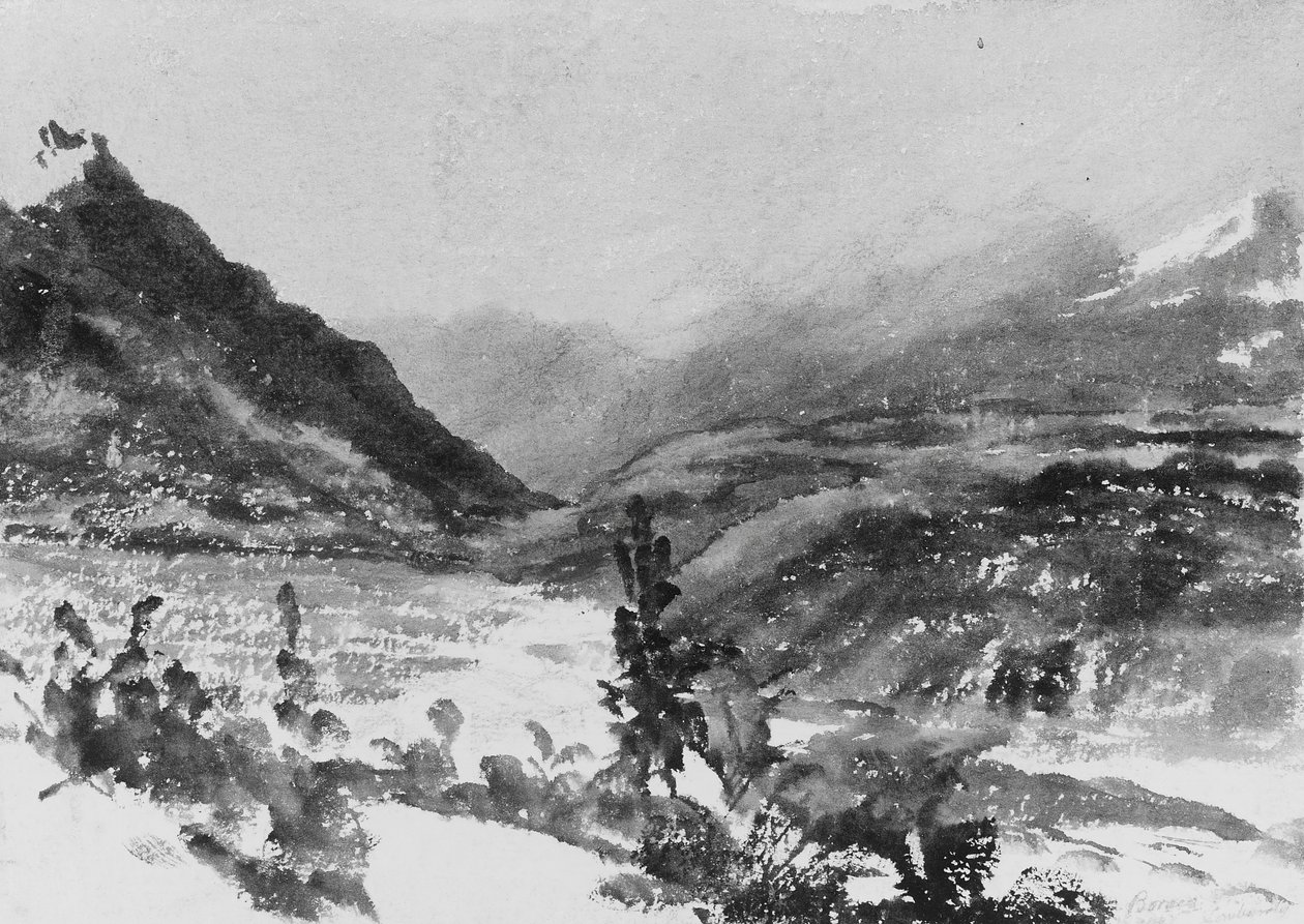 Krajobraz górski, Lombardia, . autorstwa John Frederick Kensett.