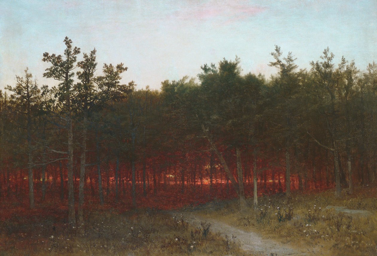 Zmierzch w Cedars w Darien, Connecticut, 1872. autorstwa John Frederick Kensett