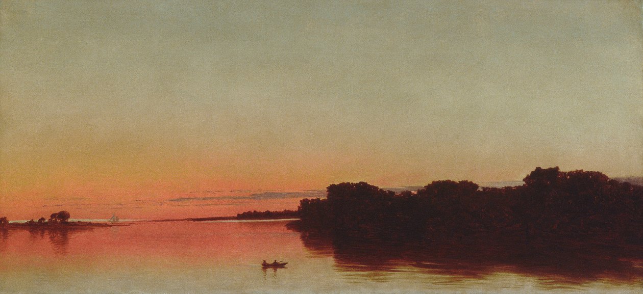 Zmierzch nad cieśniną, Darien, Connecticut autorstwa John Frederick Kensett