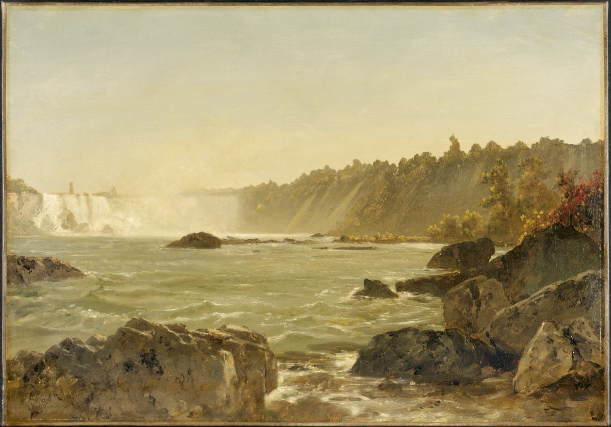 Widok wodospadu Niagara, ok. 1851-52 (olej na płótnie) autorstwa John Frederick Kensett