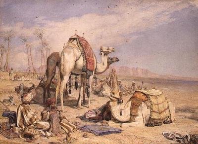 Zatrzymać się na pustyni autorstwa John Frederick Lewis
