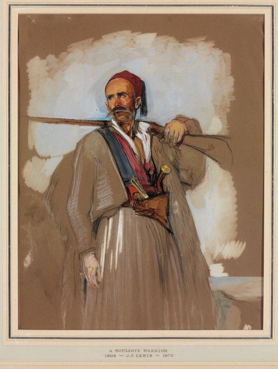 Suliote wojownik autorstwa John Frederick Lewis