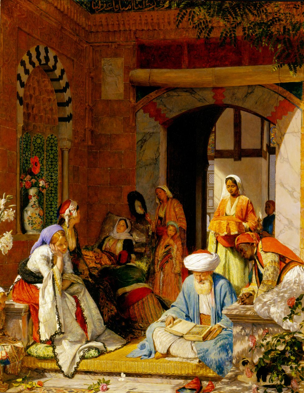 „A modlitwa wiary uratuje chorych”, z Listu Jakuba 5:15 (olej na panelu) autorstwa John Frederick Lewis