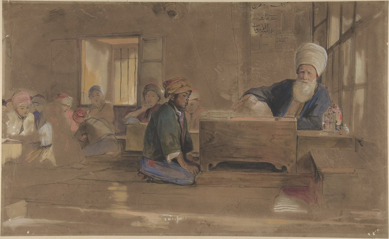 Szkoła arabska autorstwa John Frederick Lewis