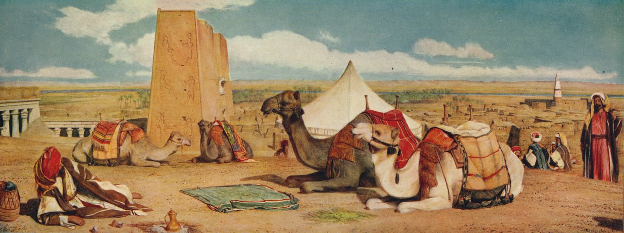 Edfou: Górny Egipt, 1860, c1915 autorstwa John Frederick Lewis
