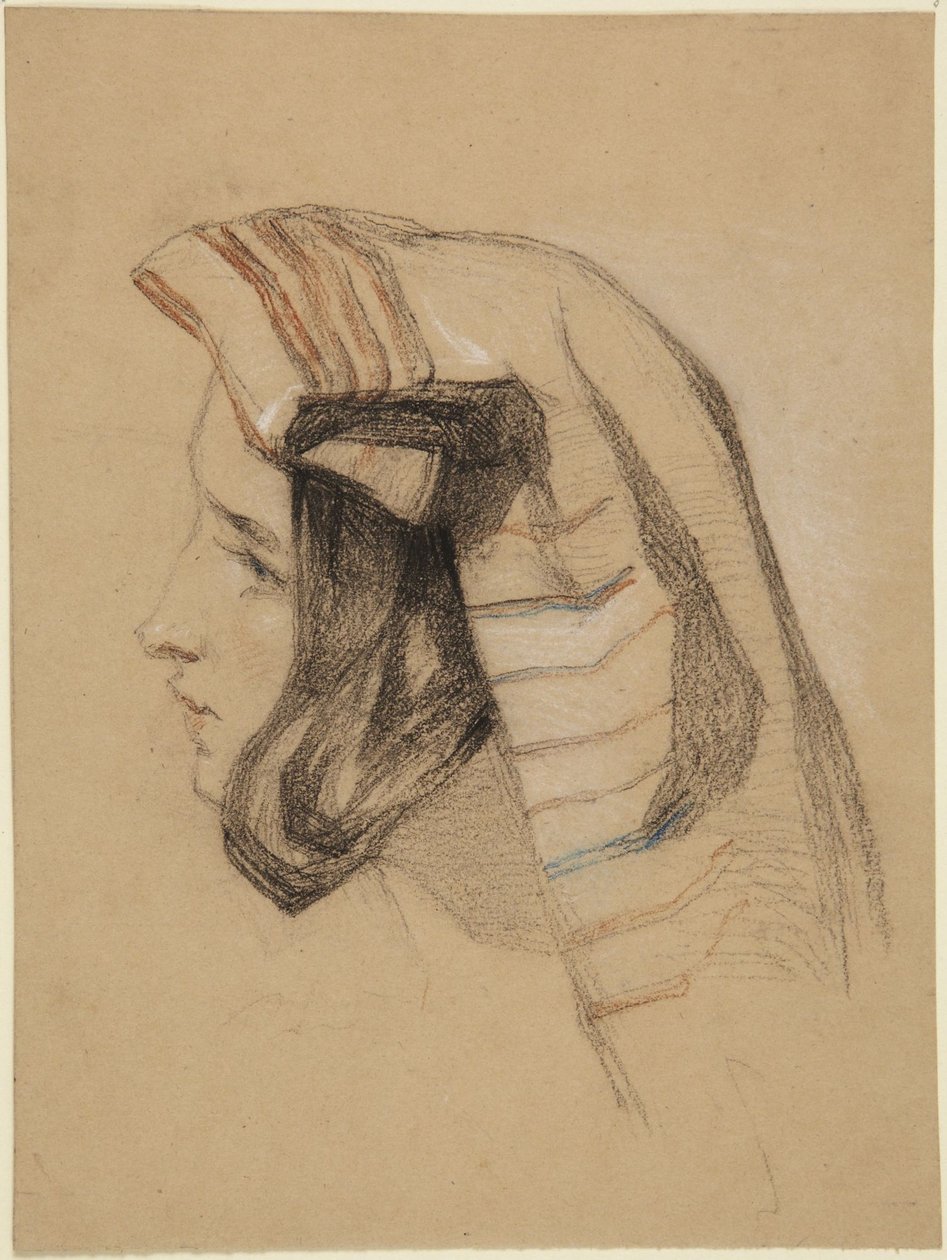 Głowa włoskiej dziewczyny autorstwa John Frederick Lewis