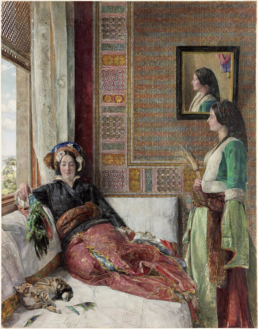 Hhareem Life - Konstantynopol (wc, pne i ołówek z gumą arabską na papierze) autorstwa John Frederick Lewis