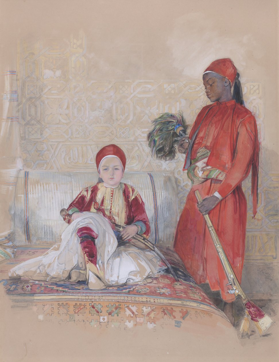 Iskander Bey i jego sługa, ca. 1848. autorstwa John Frederick Lewis