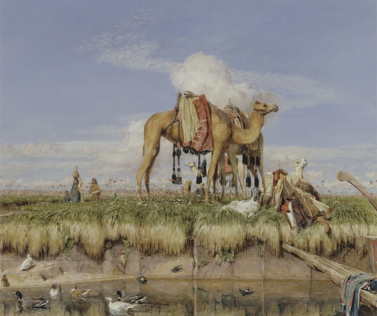 Nad brzegiem Nilu, Górny Egipt autorstwa John Frederick Lewis
