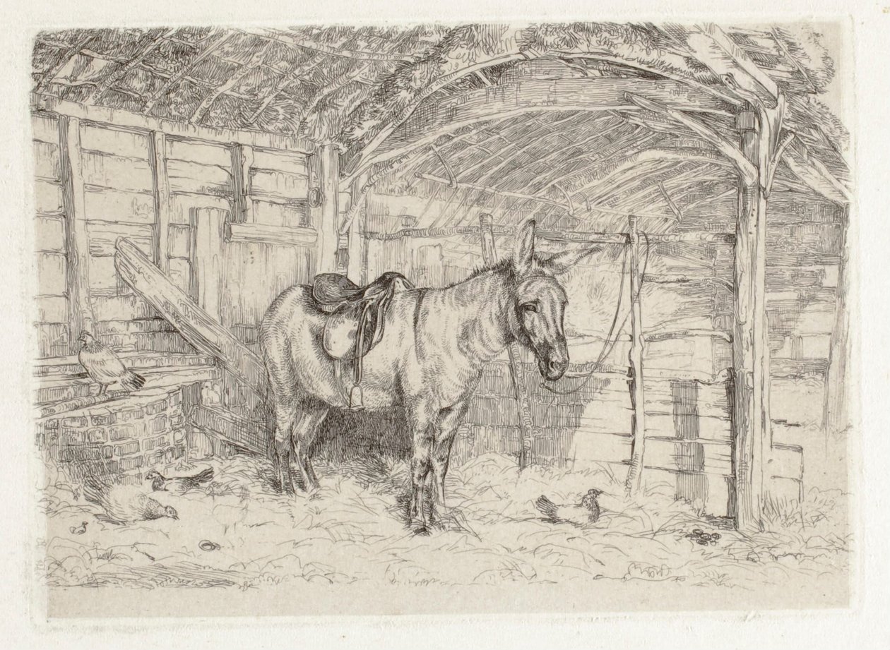 Scena w stajni autorstwa John Frederick Lewis