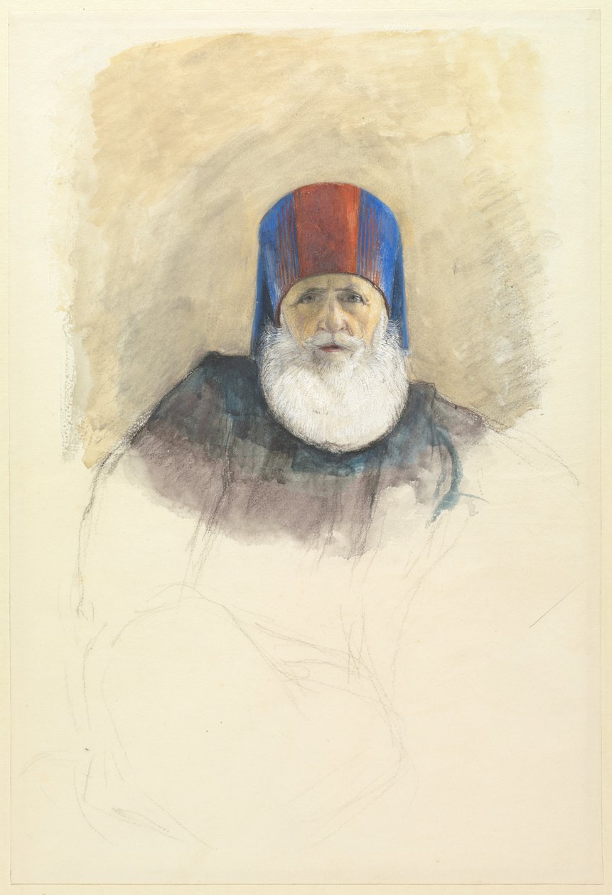 Studium dla Mehmeta Ali Paszy, c. 1844. autorstwa John Frederick Lewis