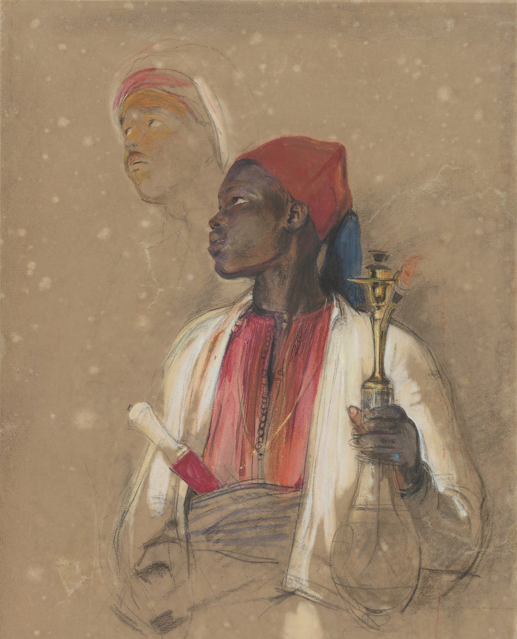Studium dla okaziciela fajki, 1841-51. autorstwa John Frederick Lewis