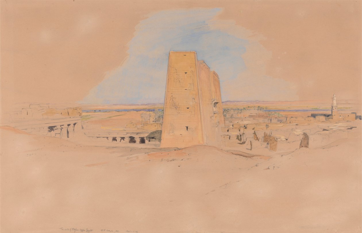 Świątynia Edfou, Górny Egipt autorstwa John Frederick Lewis