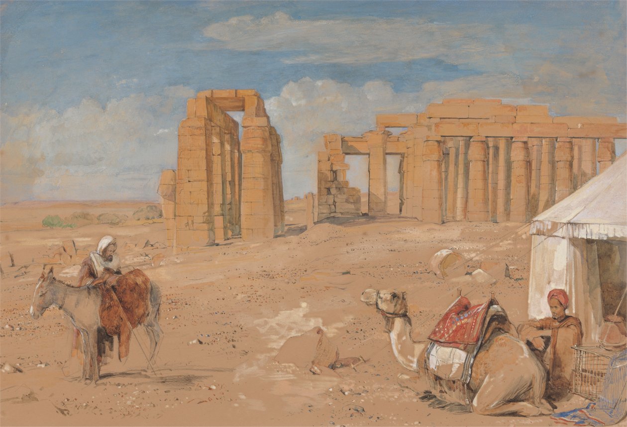 O Ramesseum em Thebespolish autorstwa John Frederick Lewis