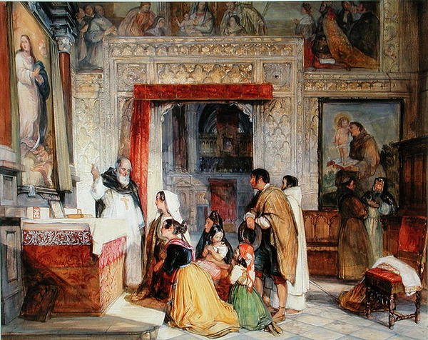 Zakrystia katedry w Toledo (akwarela na papierze) autorstwa John Frederick Lewis