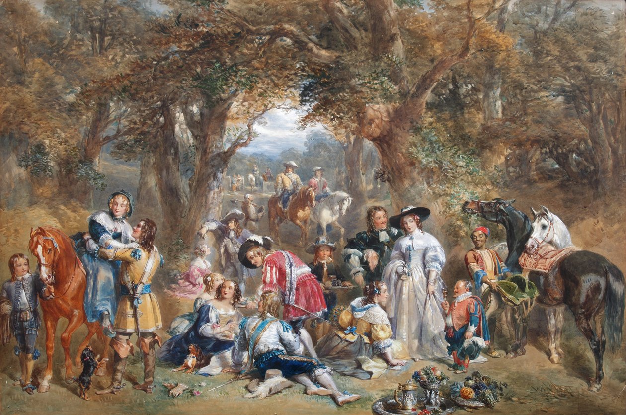 Partia wiejska w czasach Karola II, 1852 autorstwa John Frederick Tayler