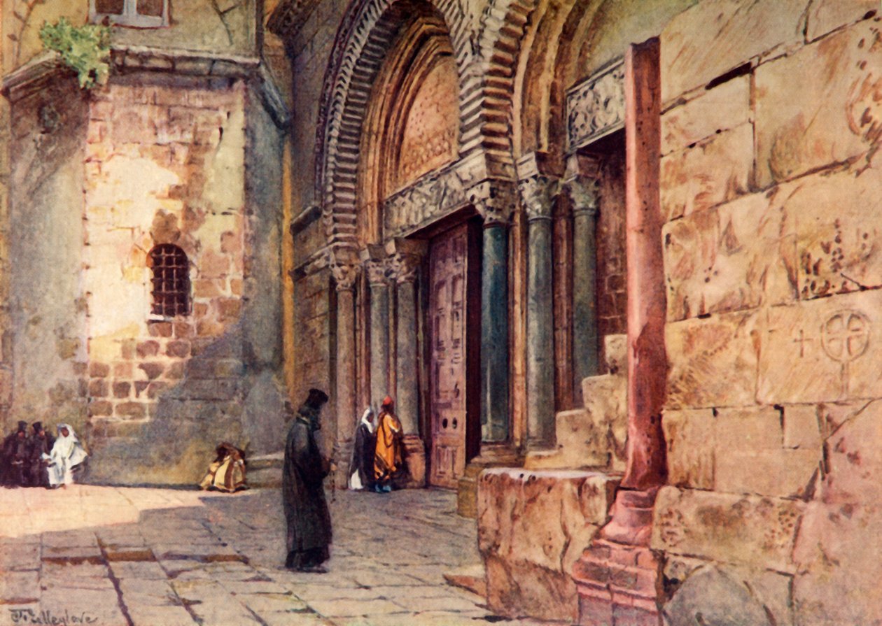 Wejście do Bazyliki Grobu Świętego, 1902 r. autorstwa John Fulleylove