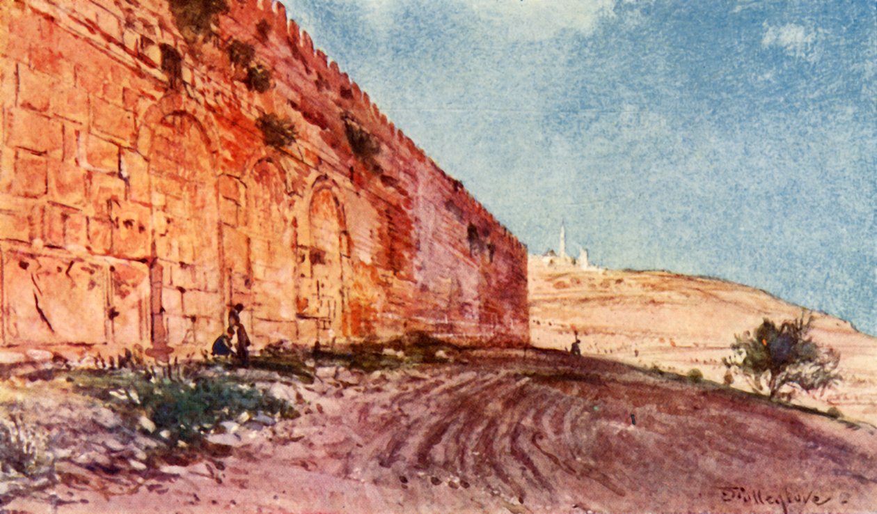 Jerozolima. - Potrójna Brama Obszaru Świątyni, 1902. autorstwa John Fulleylove