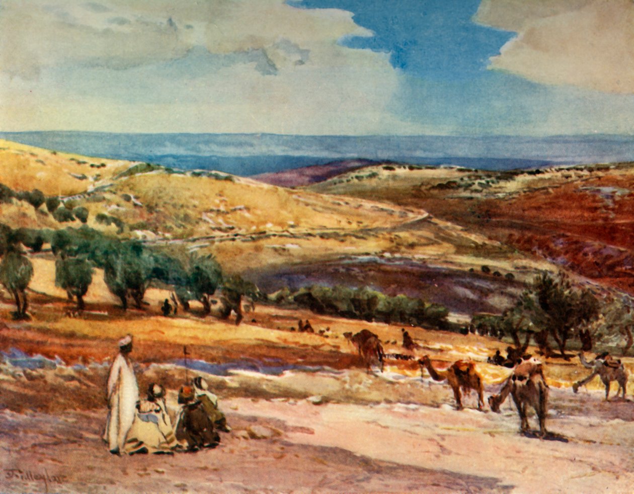 W drodze z Jerozolimy do Betanii, 1902. autorstwa John Fulleylove
