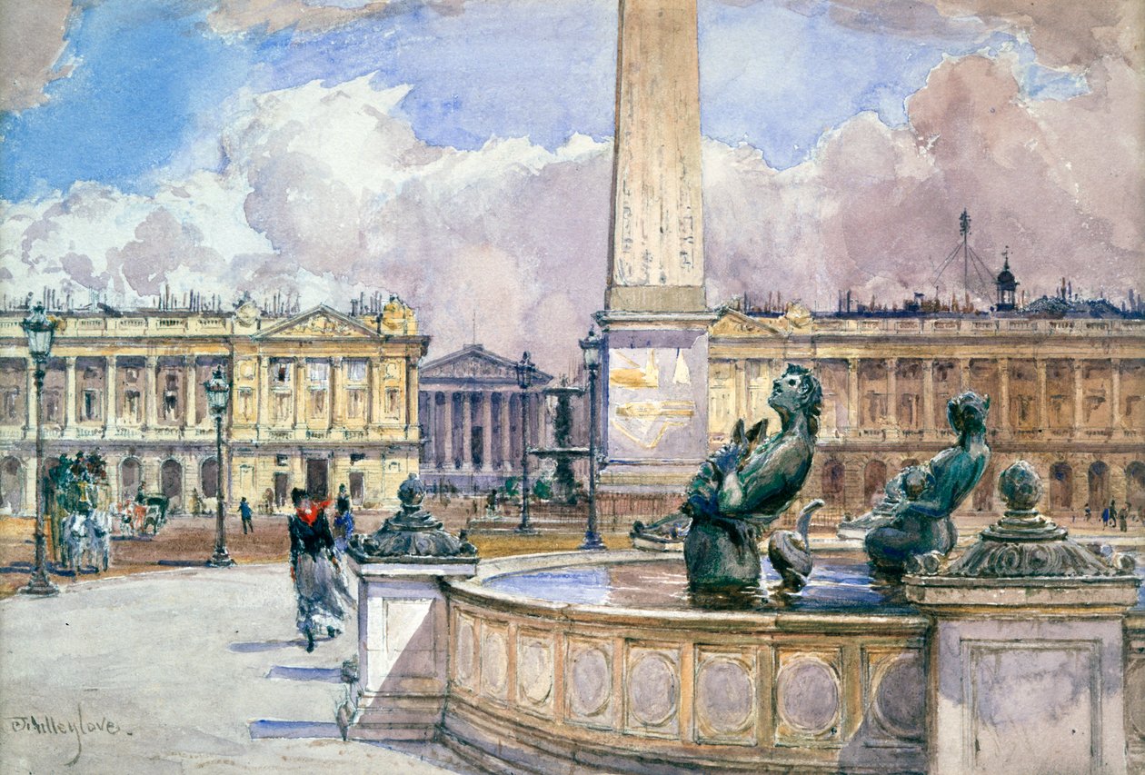 Place de la Concorde, 1847-1908 autorstwa John Fulleylove