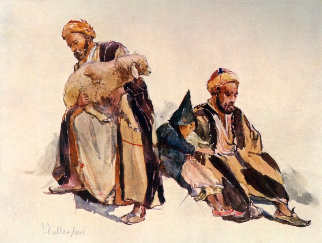 Pasterze syryjscy i pasterz, 1902. autorstwa John Fulleylove