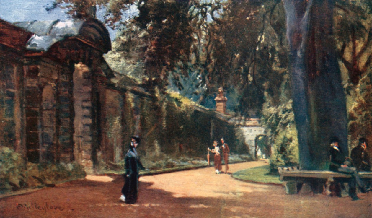 Ogród botaniczny (kolorowa litografia) autorstwa John Fulleylove