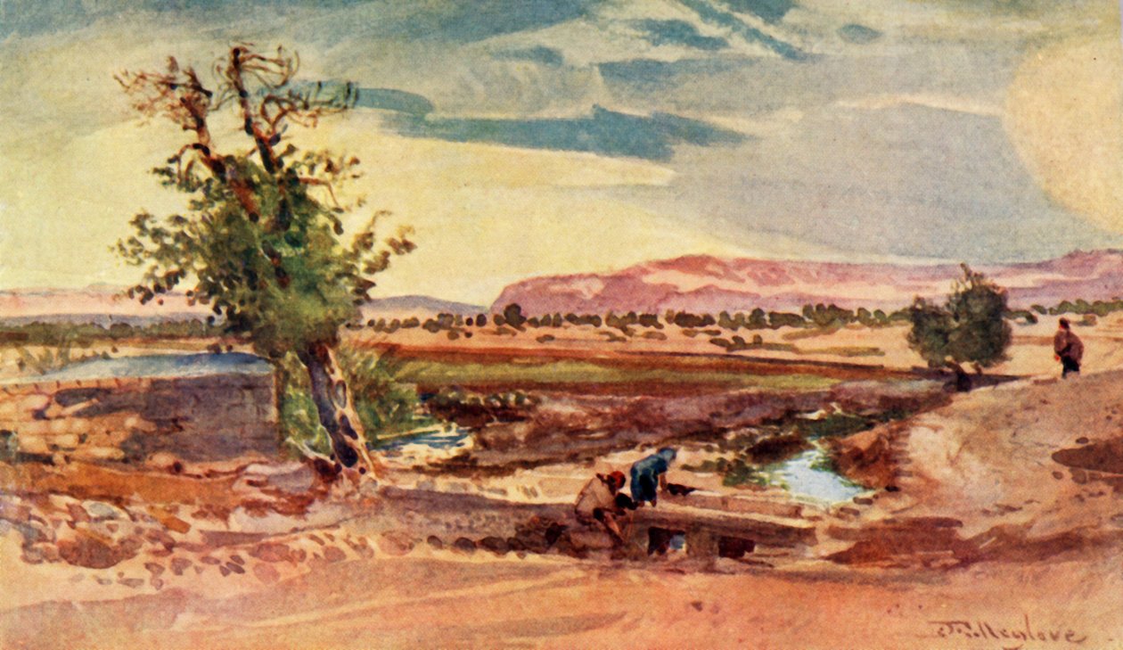 Strumień płynący ze źródła Elizeusza, 1902. autorstwa John Fulleylove