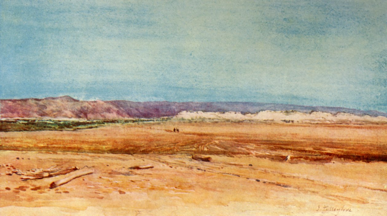 Zachodni brzeg Morza Martwego, 1902. autorstwa John Fulleylove