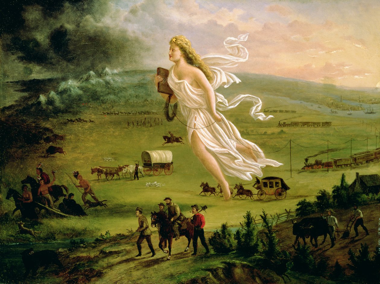 Amerykański postęp, 1872 autorstwa John Gast