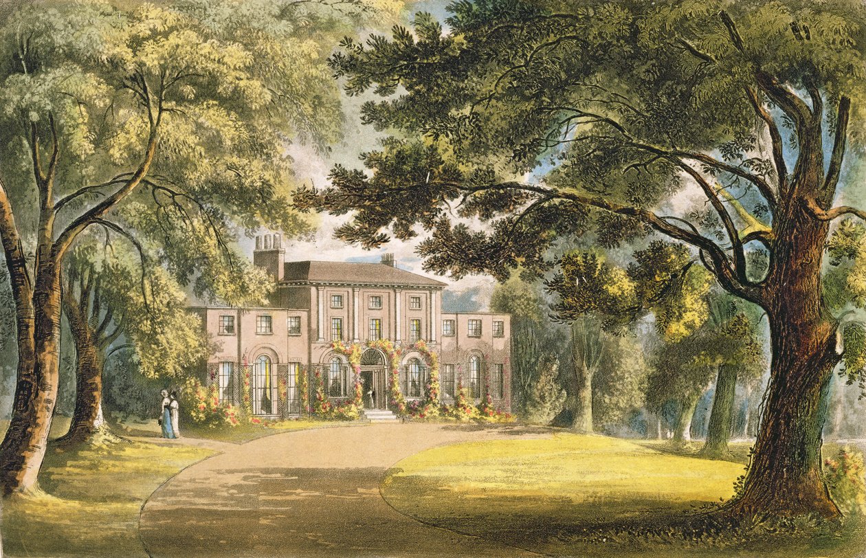 Holly Grove House, z „Repozytorium Sztuki” Ackermanna, wydana ok. 1826 r. autorstwa John Gendall
