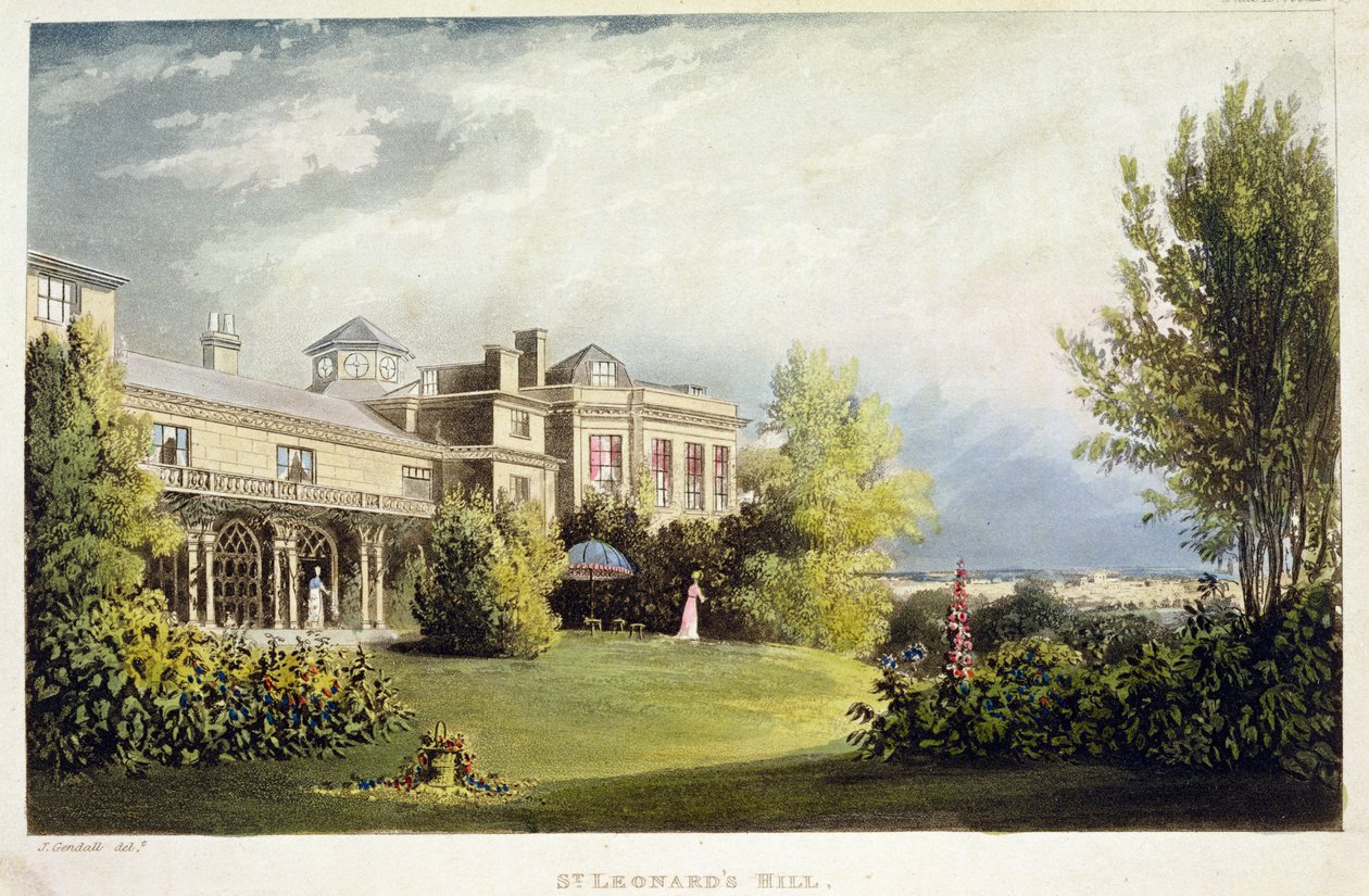 Wzgórze św. Leonarda, z „Repozytorium Sztuki” Ackermanna, wydane w 1824 r. autorstwa John Gendall