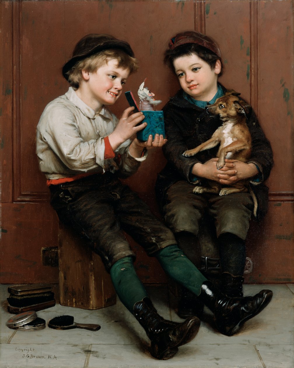 Niespodzianka, 1888 autorstwa John George Brown