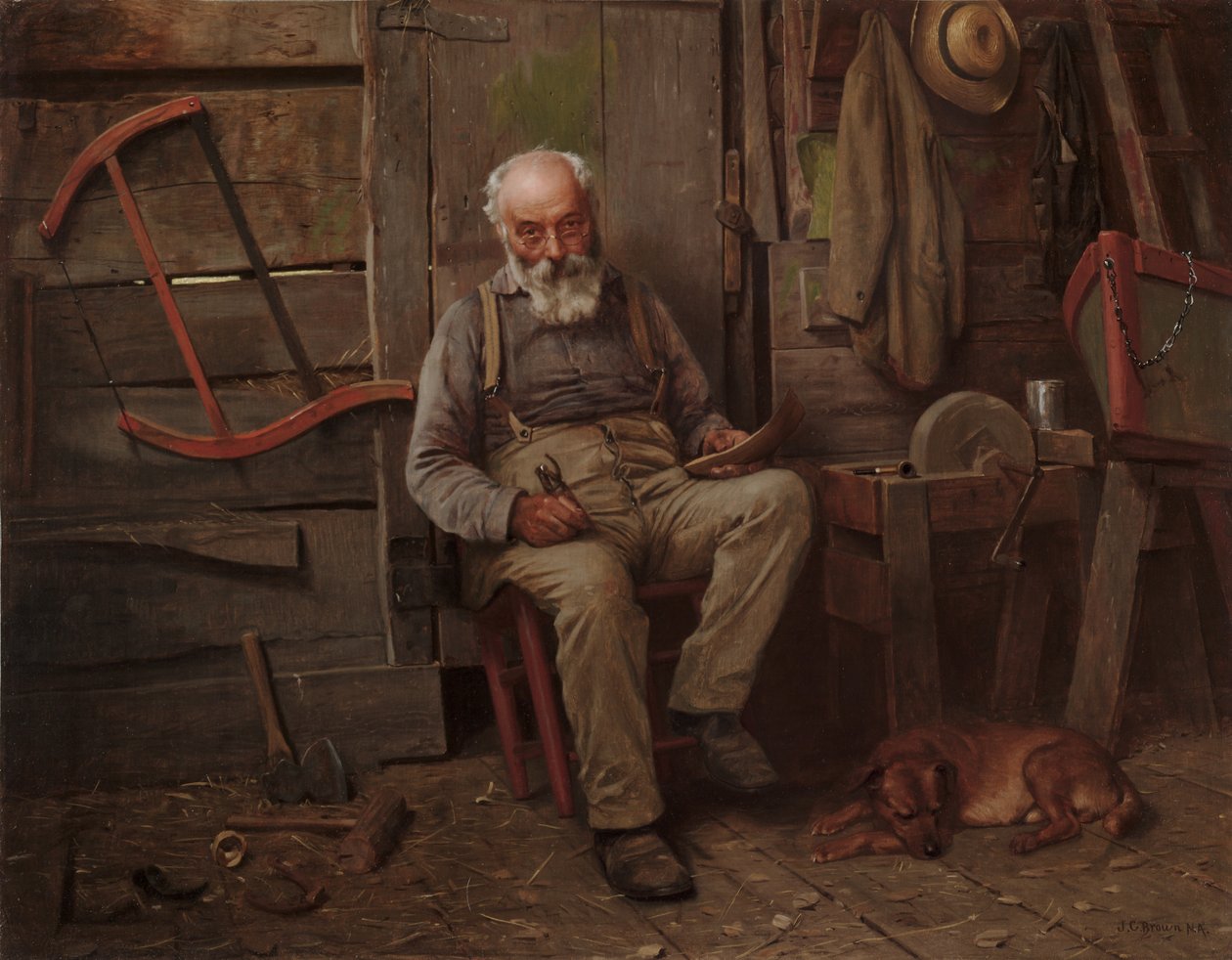 Budowniczy łodzi autorstwa John George Brown
