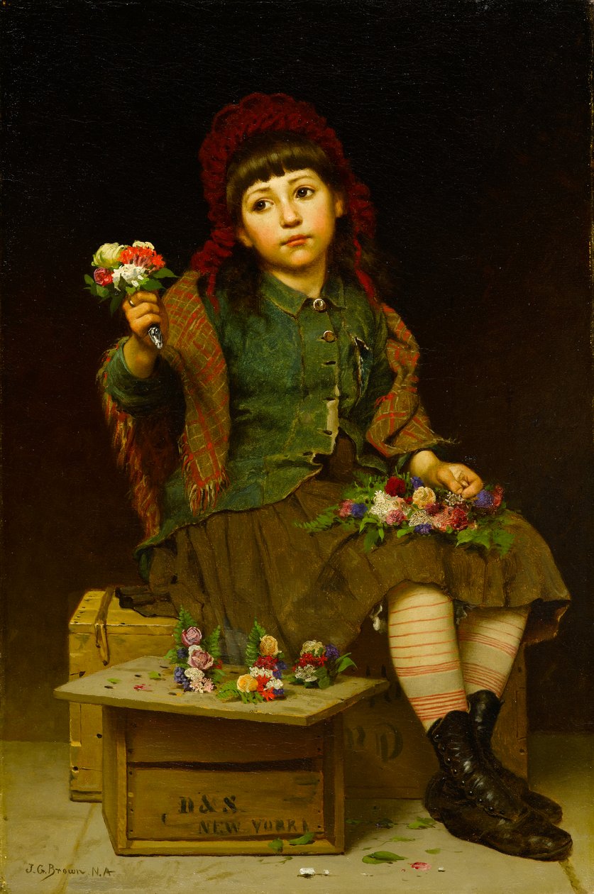 Kup Posy, ok. 1881 (olej na płótnie) autorstwa John George Brown