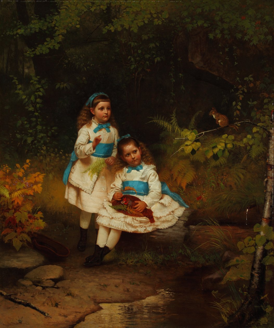 Nad leśnym potokiem 1875 (olej na płótnie) autorstwa John George Brown