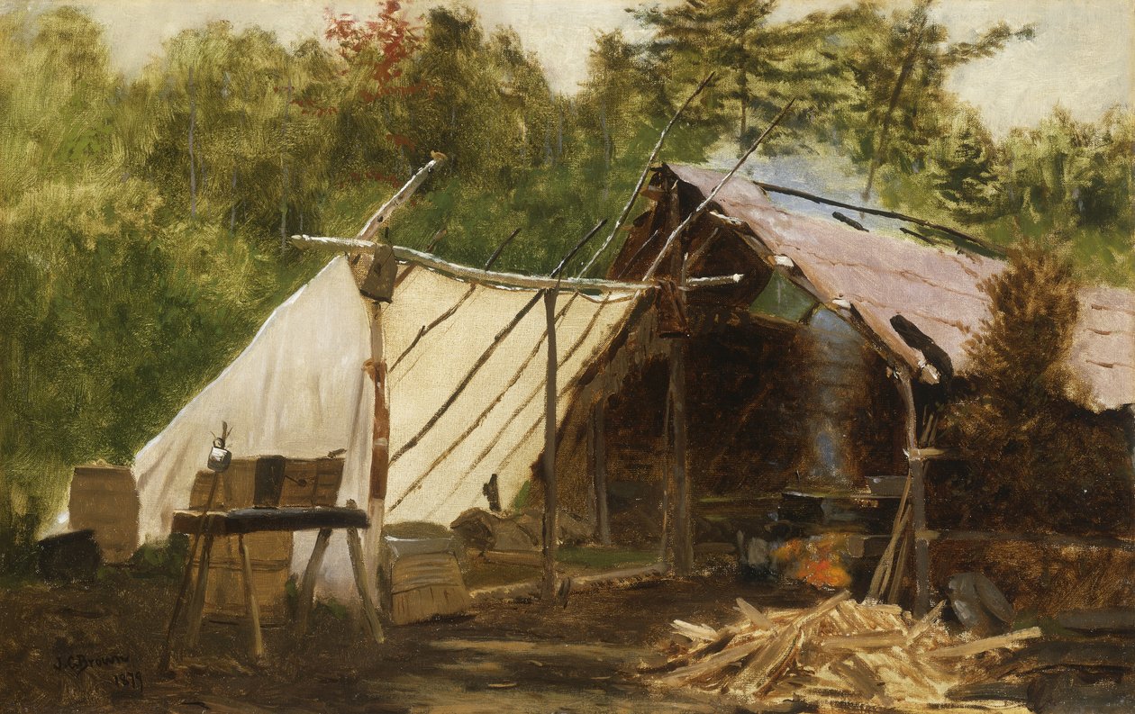 Obóz w Głównym Lesie nr 1879 autorstwa John George Brown