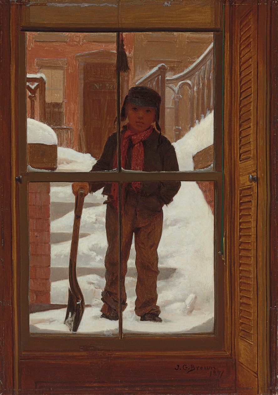 Czy mogę odśnieżać śnieg?, 1871 autorstwa John George Brown