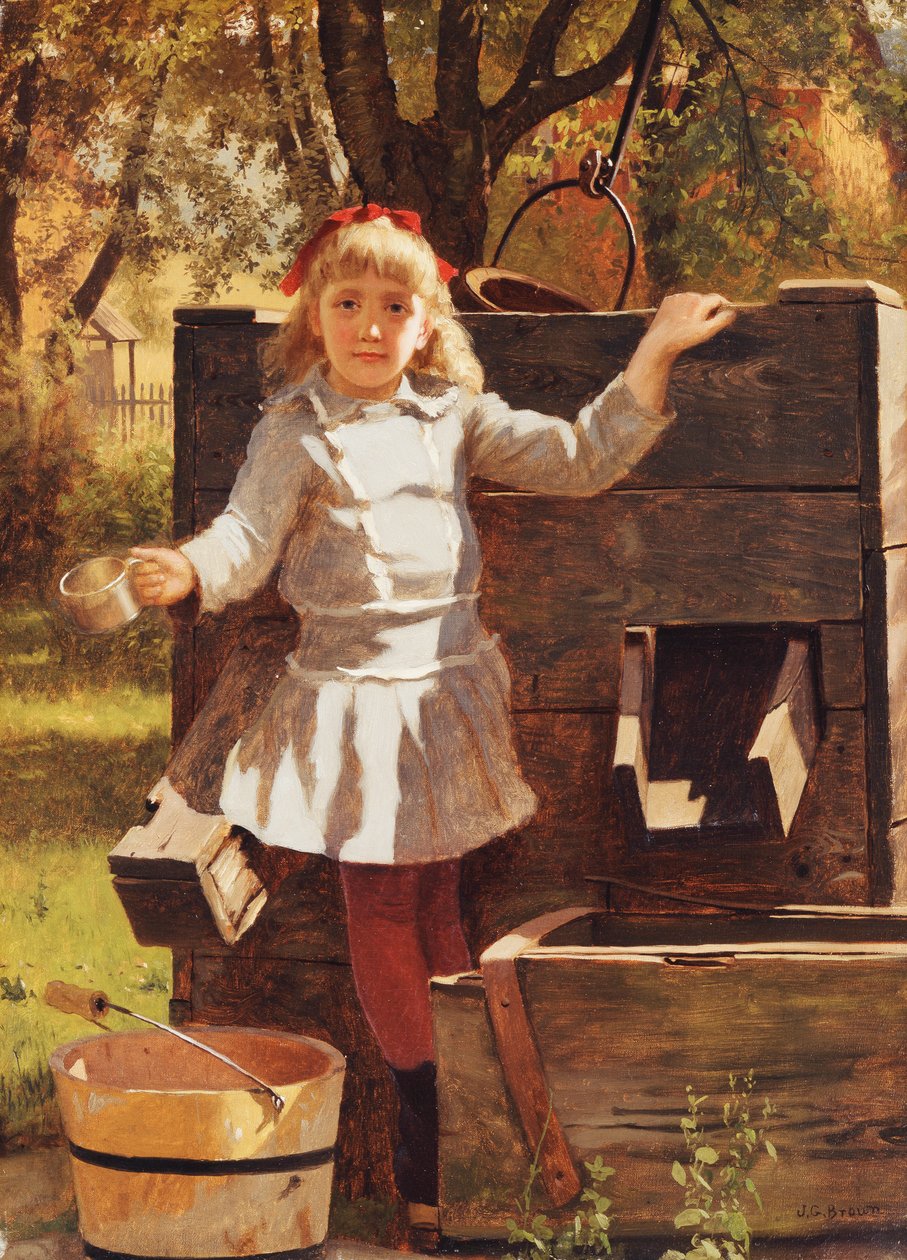 Napij się, ok.1880 autorstwa John George Brown